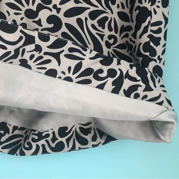 MaxMara Pancone Geometric High Rise Textured Mini Silk Skirt 8 Black Rare - Picture 7 of 16